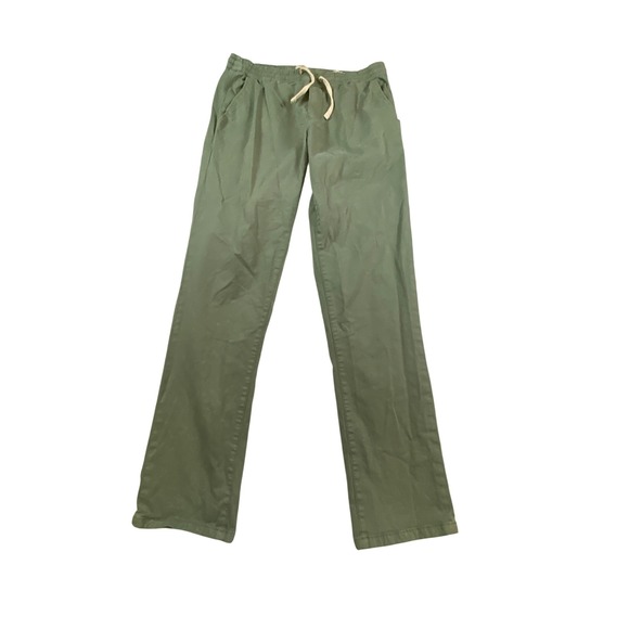Marine Layer Mens Saturday Slim Fit Pants Olive Green Elastic Waist Large - Picture 8 of 15
